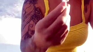 Bikini Wedges Into Puffy Swollen Pussy Lips Beach Flash