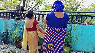 uhh indian outdoor threesome fuckin hot chubby babes n young guy deep