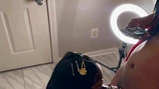 Slutty Postal Worker Deepthroats Big Black Cock