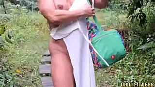 dani fitness hikes with guy leading to outdoor blowjobs and fucking