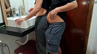 maid bathroom slip while wife basks outside unaware