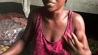 crazy girl smokes casually in room lords stylish outfit