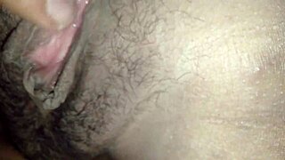 Spreading Big Girl's Tight Shaved Pussy for Creampie Fuck