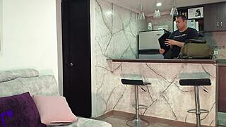 Horny Latina Milf Roommate Caught Dildo Use Rough Fucked Cum Face Tits