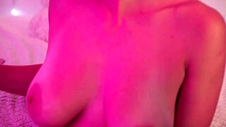 stella cardo savors cream on her huge nipples