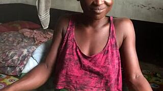 crazy girl smokes casually in room lords stylish outfit