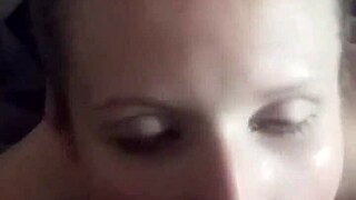 lena starr takes massive cumshot right in her eye, ouch!