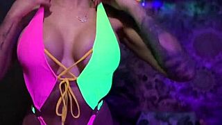 check out this curvy blonde's bikini try-on haul with big tits