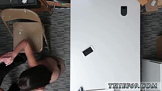 petite teen suspect caught by officer for intense interrogation