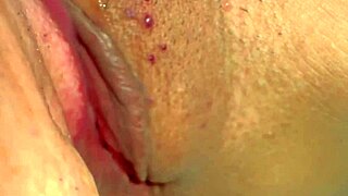 amateur shaved pink pussy licked close-up 346 days post-virginity