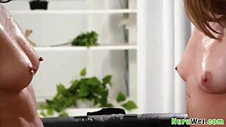 two petite teens share seth gamble's huge cock in slippery nuru massage mishaps