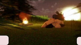 hot roblox lesbians finger each other to squirting orgasms in steamy masturbation play