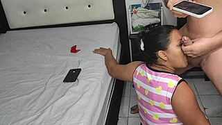 young stud forces mature latina whore to suck deep