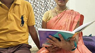 Hot Indian Student Madam Fucks Teacher Hardcore Creampie Shaved Pussy Closeup