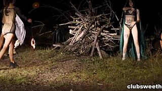 haunted halloween night craves my tongue on your tight shaved pussy