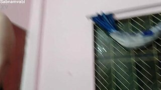 Home maid bends over exposing ass and pussy while cleaning floor seductively