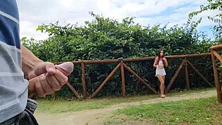 Caught that redhead masturbating on the street, wanna join?