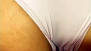 curvy arab housewife slut bent over for double cock creampie