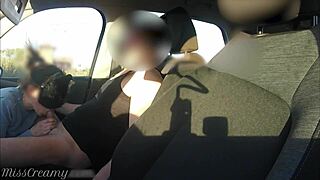 Wife caught sucking stranger's cock in parking lot car