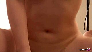 Petite Japanese beauty seduces neighbor old guy for uncensored creampie quickie next door