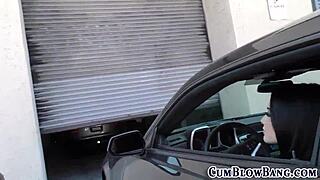 hey tattooed slut, guzzling all that bbc jizz from blowbang gangbang?