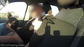 Wife caught sucking stranger's cock in parking lot car