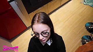 i luv fuckin this perfect 18yo glasses teen w/ my couple 😍🤓