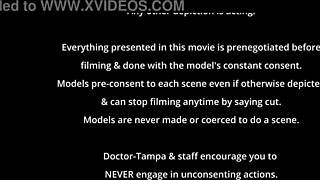 oh man, this slutty brunette patient screams through hitachi orgasms from hot nurse handcuffs 😩💦