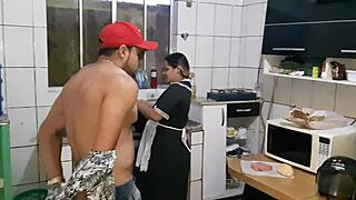 Boss with monster cock ravages big ass maid hard