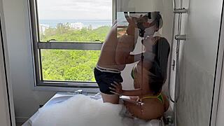 tourist babe, sunset cowgirl ride in jacuzzi?