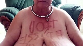 Chienne Marie Shumilie bound and toyed for her master in homemade BDSM