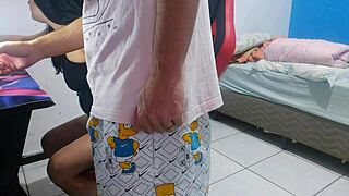 provocative brazilian wife seduces tv technician into bareback anal assfucking