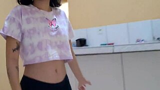 roommate catches her watching porn and masturbating intensely