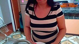 i was washing dishes when he fucked my wet pussy hard