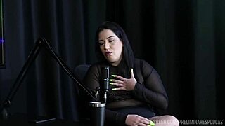 pri melancia teases in sheer red lingerie on podcast