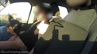 Wife caught sucking stranger's cock in parking lot car