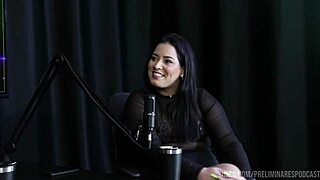 pri melancia teases in sheer red lingerie on podcast