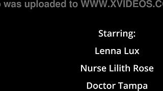 oh man, this slutty brunette patient screams through hitachi orgasms from hot nurse handcuffs 😩💦