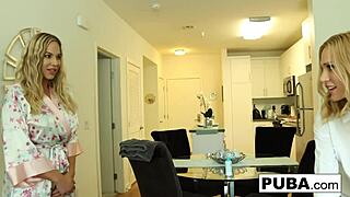 hot masseuse lures in seductive blonde trap!