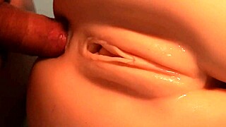 close up double penetration fuck doll pussy toy pounding