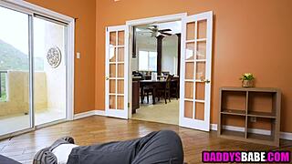 Innocent glasses teen eagerly sucks pov cock in taboo older-young encounter