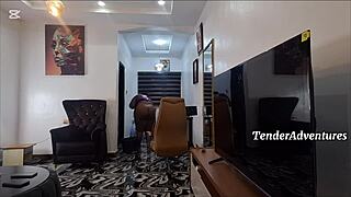 Chubby ebony milf shakes huge ass naked homemade