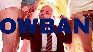 18-Year-Old Student Milks Guy to Explosive Cum at Special Table