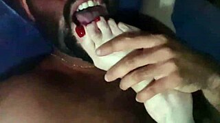 😍 Amateur 80yo redhead granny takes monster cock anal with foot fetish! 👅