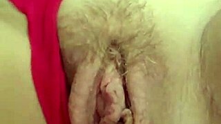 POV closeup of wet mature petite pussy tease