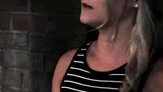 Blonde milf bound in kinky play