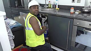 Skinny Slut Rose Skies Devours Plumber's Massive BBC in Bareback Frenzy