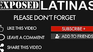 blonde stud pounds curly latina teen's tight pussy on the sofa hard