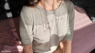 Sunny's Dirty Handjob Ends With Hot Cumshot On Clothes POV