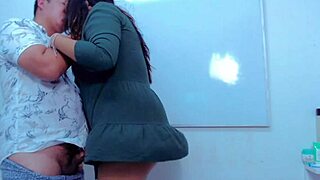 sexy latina teacher fucks student swallows double cum facial